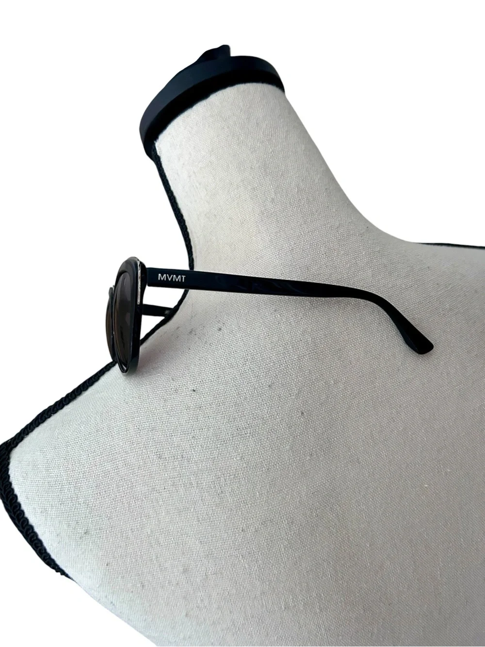 MVMT Marquee 001 Black Silver Oversized Cat Eye Sunglasses
